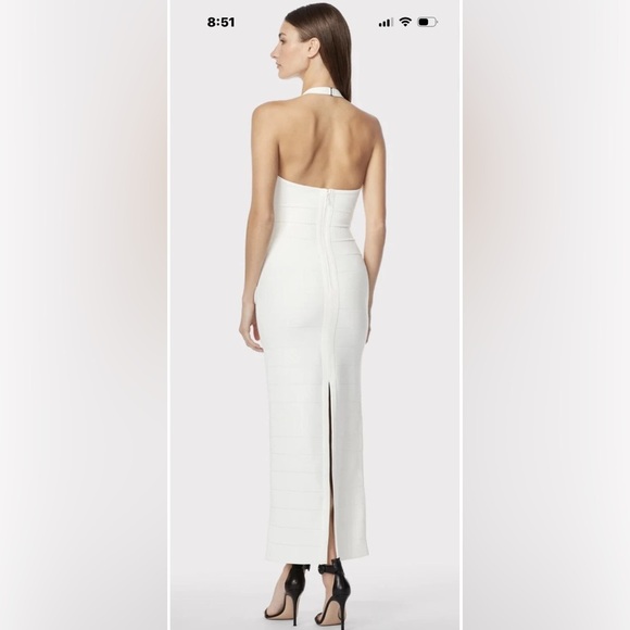 Herve Leger - White Halter Icon Gown size Small. - Picture 5 of 11